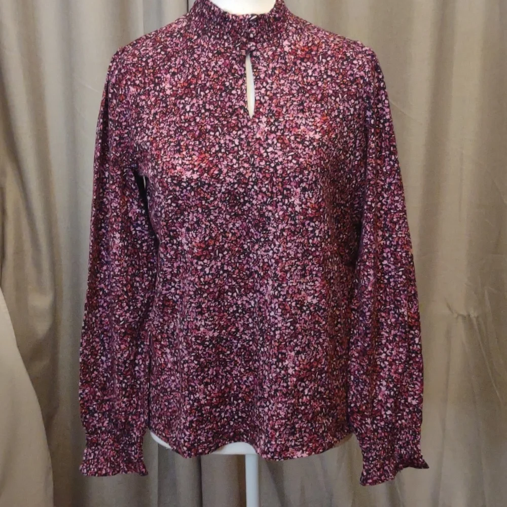 J. Jill mock neck cotton/modal print top
